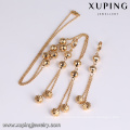 63676 xuping fashion latest gold jewelry design delicate nigerian wedding bead jewelry sets